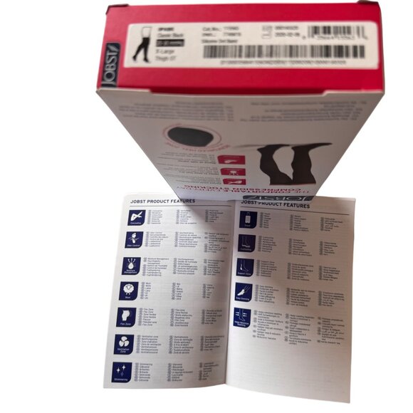 Jobst Opaque Medical THIGH Compression Stockings 20-30mmHg XL Black Leg-Squeezer - Picture 4 of 11